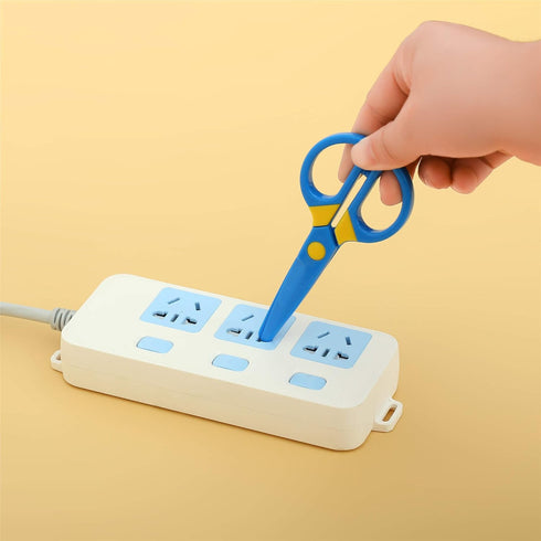 Plastic Safety Scissors, Toddlers Training Scissors, Pre-school Training Scissors and Offices Scissors Kids Paper-Cut (3pcs &Paper Cutting)...