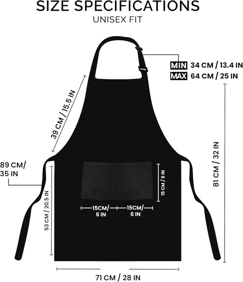 Utopia Kitchen 2 Pack Bib Apron, Adjustable with 2 Pockets, Water and Oil Resistant, Cooking Kitchen Chef Apron for Women Men...