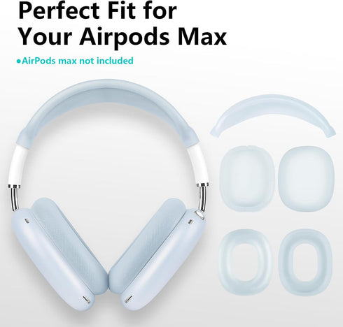 Case for Airpods Max Headphones, Silicone Cover for Apple Airpod Max,Accessories Cases (Jelly Blue)...