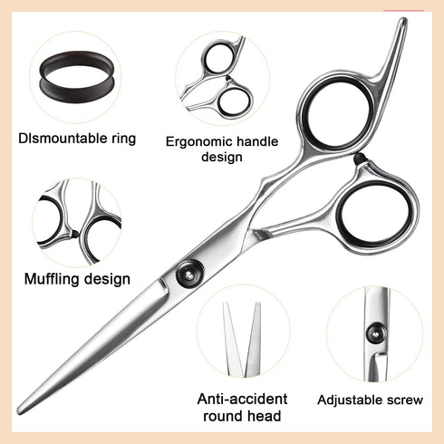 Hair Cutting Scissors Thinning Shears Kit, Fcysy Hair Scissors Set Professional Haircut Scissors Kit, Barber Shears Tijeras De Peluqueria Profesio...