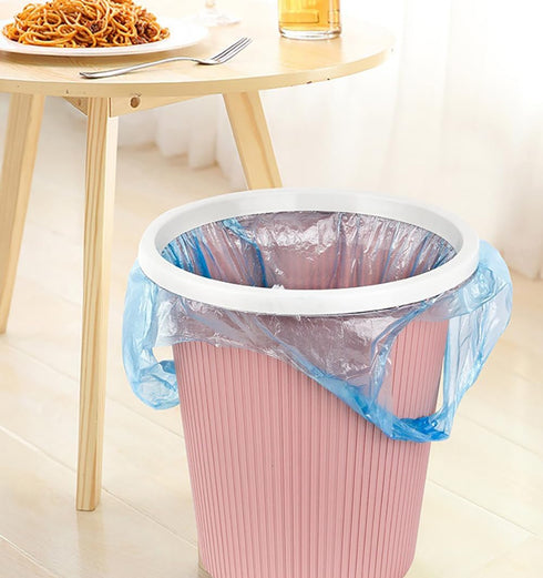 100 Count Trash Bags, jixik 4 Gallon Garbage Bags with Handlees 18''×23.6'' Unscented Trash Bag for Kitchen, Bedroom Livingroom, Bathroom (Blue)...