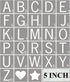 Scrabble Tile Letter Stencils 5 Inch - 28 Pack Scrabble Style Alphabet Stencil Templates for Painting on Wood, Reusable Plastic Stencils for Craft...