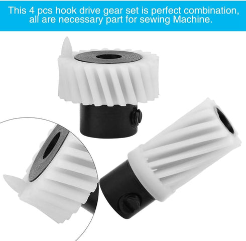Hook Drive Gear Set 174488+174491+163997+163328 Sewing Machine Drive Gear Universal for Singer...