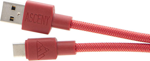 ASCENY Coiled & Double-Sleeved Mechanical Keyboard Cable, for Type-C Mechanical Keyboards (Red)...