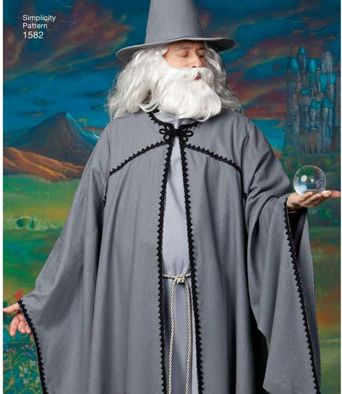 Simplicity 1582 Teen's, Men's, and Women's Hooded Cape Costume Sewing Patterns, Sizes XS-XL...