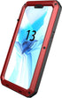 Heavy Duty Case for iPhone, Full Body Dustproof Dropproof Aluminum Alloy Case with Silicone Built-in Screen Protector (Red, for iPhone 13 pro max)...