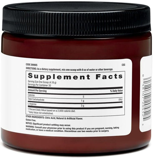 BEYOND RAW Chemistry Labs L-Arginine Powder, Fuels Exercise and Supports Recovery, 30 Servings...