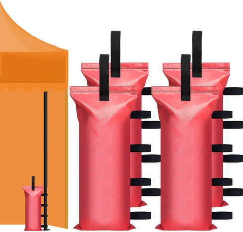 110 LBS Canopy Weights Sand Bags for Canopy Outdoor Advertising Tent Sunshade Fixed Windproof Pop up Canopy Tent?No Sand (red)...