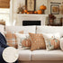 RABUSOFA Outdoor Fall Decor Pillow Covers 18x18 Inch,Waterproof Polka Dots Pumpkin Pillow Cases Set of 4,Thanksgiving Decorative Striped Buffalo P...