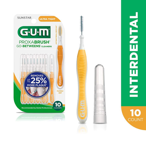 GUM Proxabrush Go-Betweens - Ultra Tight - Interdental Brushes - Soft Bristled Dental Picks for Plaque Removal & Gum Health - Safe for Braces & De...