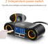 Dual USB Quick Charge QC3.0 Car Charger Adapter 2-Socket Cigarette Lighter Adapter with LED Voltmeter Suitable for Mobile Phones, car DVR, Navigat...