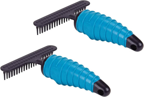 Master Grooming Tools Ergonomic Double-Row Undercoat Rakes — Efficient Tools for Grooming Dogs, 2 set of 39 Pins...
