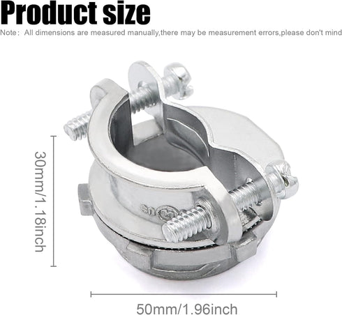 6PCS 1 inch NM Cable Clamp Type Connectors for Metallic Conduit Protect Cables Silver...