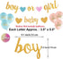 Baby Gender Reveal Decorations - Glitter Letters Baby and Boy or Girl with Hearts Banner, Tissue Paper Tassels Garland Set for Gender Reveal Party...