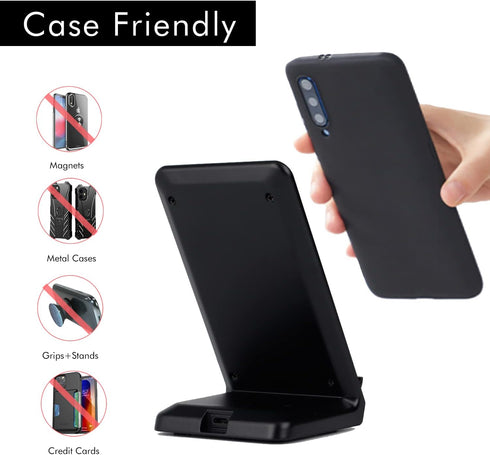 Wireless Charger, 10W Fast Wireless Charging Station, Qi Certified, Charging Stand for Multiple Devices iPhone 14 13 12 11 11 Pro Max Mini, Samsun...