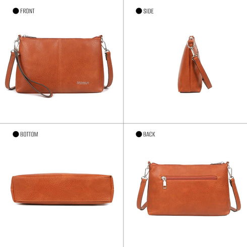 Small Crossbody Bags Clutch Purses for Women Vegan Leather Shoulder Bag Wristlet Wallet...