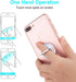 Bonoma Cell Phone Ring Holder Stand, 360 Rotation 3-Pack Universal Smartphone Ring Grip Stand Compatible with Smartphones and Tablets Marble...