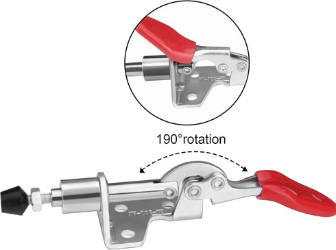 10Pcs 301AM Push Pull Action Toggle Clamp, 110lbs Adjustable Quick Release Toggle Clamps for Woodworking, Welding...