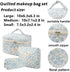 3 Pcs Cotton Quilted Makeup Bag Set,Floral Makeup Bag,Cute Makeup Bag,Travel Makeup Bag,Large Toiletry Cosmetic Bag Makeup Bag Organizer for Women...