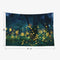 EMMTEEY Fantasy Tapestry Lampyridae Night Trees Lightning Bugs Fireflies Wall Tapestry Wall 80X60 Tapestry Present for Friends Families...