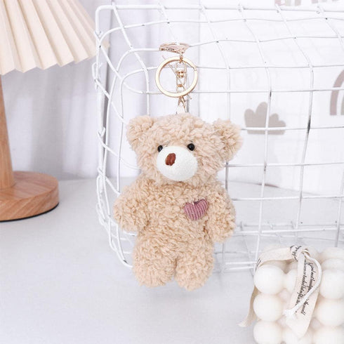3/4 Pcs Plush Bears Keychain Plush Figures Stuffed Animals Keyring Pendant Key Holder Plush Keychain Bag Accessories...