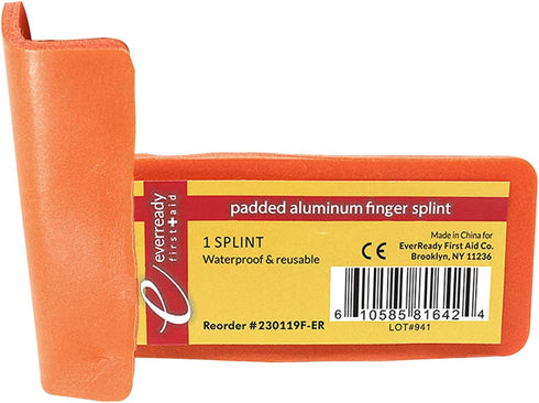 Ever Ready First Aid Padded Aluminum Finger Splints 4" x 2" - 10 Pack...