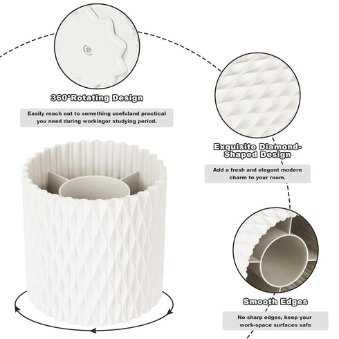 Makeup Brush Holder Organizer -360° Rotating Multi-Functional Pen Holder for Desk,Multi-Purpose Desktop Stationary Organizer,Storage Cup for Lipst...