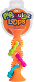 Fat Brain Toys pipSquigz Loops - Orange Silicone Suction Cup Baby Sensory Toy for Babies and Toddlers 6 mos+...