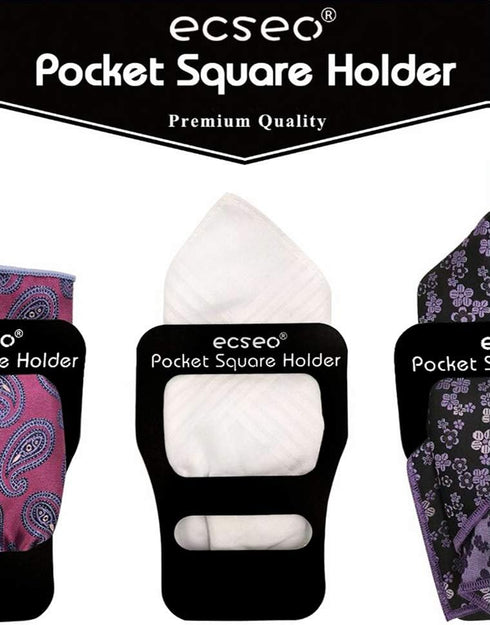 Pocket Square Guard for Men Suits, Ecseo Mens Pocket Square Holder/Folder - 2 Pack...