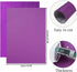 16 Pieces 8x6 Inch New Contrast Colors White Purple Light Purple Series Faux Leather Fabric Sheets Include Litchi Daisy Fine Chunky Glitter Butter...