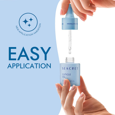 SEACRET CUTICLE OIL: Dead Sea Mineral Nail Care Treatment with Calendula, Argan, Jojoba, Sweet Almond, & Grape Seed Oils, and Vitamin E, Protects ...