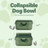 Collapsible Dog Water Bowl 30oz, 2 in 1 Portable Travel Dog Food Bowl with Lid, Easy Carry Loop Handle, Foldable Dog and Cat Food Bowl, Perfect fo...