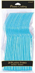 Elegant Caribbean Blue Plastic Fork (Pack Of 20) - Eco-Friendly, Durable & Eye-catching, Perfect For Parties & Events...