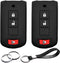 2pcs Compatible with Mitsubishi Eclipse Cross Lancer Mirage Montero Outlander Montero Sport Outlander Sport Smart 3 Buttons Key Fob Cover Case Key...