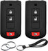 2pcs Compatible with Mitsubishi Eclipse Cross Lancer Mirage Montero Outlander Montero Sport Outlander Sport Smart 3 Buttons Key Fob Cover Case Key...