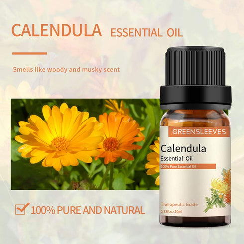 GREENSLEEVES 2 Pack Essential Oil Set, 100% Pure Oils for Diffuser, Humidifier, Massage (Violet+Calendula)...