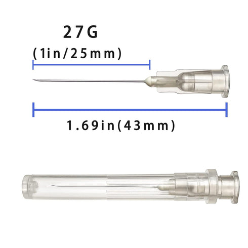 100Pack 27Ga 1 inch Needle Luer Lock Lab Dispensing Accessories for Measuring,Refilling Inks...