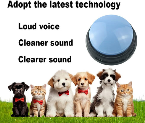 4pcs Dog Buttons for Communication Recordable Dog Talking Buttons Set with Stickers Speaking Button for Dog Training Interactive Tool Answer Buzze...