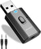 Bluetooth 5.0 Car Adapter, BAVNCO Mini Stereo Transmitter Receiver Wireless 3.5mm Aux Jack Adapter Hands-Free Car Kit Built-in Mic for Car, Home S...