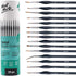 Mont Marte Signature Detail Brush Collection, 15 Piece, Taklon Bristles, Suitable for Acrylic, Oil, Watercolor and Gouache Paints, Includes Storag...