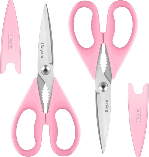 Kitchen Shears, iBayam Kitchen Scissors Heavy Duty Meat Scissors Poultry Shears, Dishwasher Safe Food Cooking Scissors All Purpose Stainless Steel...