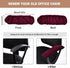 SARAFLORA Office Chair-Arm Cover Stretchable Stain Resistant Spandex Stretch Computer Chair Slipcover for Desk Chairs Arm, Burgundy...