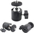 EXMAX 360 Degree Aluminum Alloy Body Rotating Swivel Mini Tripod Ball Head with 1/4" Screw Thread Base Mount for Lighter DSLR Camera Camcorder LED...