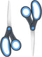 Left Handed Scissors for Adults Kids Student, 8 Inch Lefty Stainless Steel Sharp Blade Soft Comfort-Grip Handles Blunt Scissors, 2-Pack, Black/Blu...