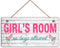 Girl's Room Sign - No Boys Allowed, Nursery Decor, Door Plaque, Birthday Gift, 5" x 10" Sign (E2-WH065)...