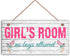 Girl's Room Sign - No Boys Allowed, Nursery Decor, Door Plaque, Birthday Gift, 5" x 10" Sign (E2-WH065)...
