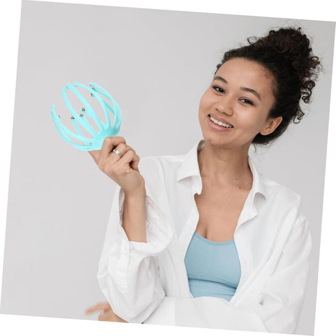Healeved Head Massager Scalp Massaging Tool Relaxation Tool Octopus Scalp Massager Drivers Multi-Function Massager Headache Relief Head Gua Sha Ma...