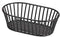 G.E.T. 4-31892 Black 8.5" x 5.5" Stackable Tuscan-Style Oblong Wire Basket Iron Powder Coated Wire Baskets Collection...