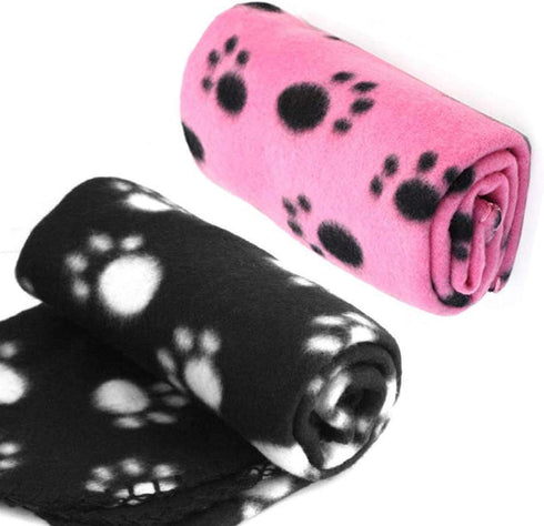 Pet Blanket for Cat & Dog Sleep Mat Bed Cover Soft Warm Blanket for Hamster Puppy and Other Animals (Medium, Black+Pink-2)...