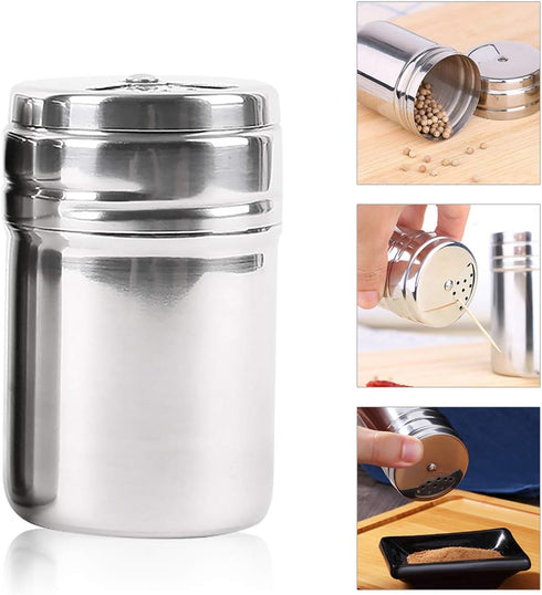Gift Set Spice Jar With Shaker Tops Food Seasoning Dressing Bottle with Travel Bag Salt/Sugar/Spice/Pepper/Cheese Shaker Kitchen Gadget for Campin...
